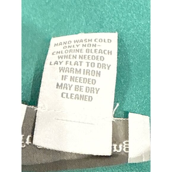 Soft Surroundings Size L Green Button-Down Top W/ Lace & Pintucks 100% Silk - Picture 5 of 8